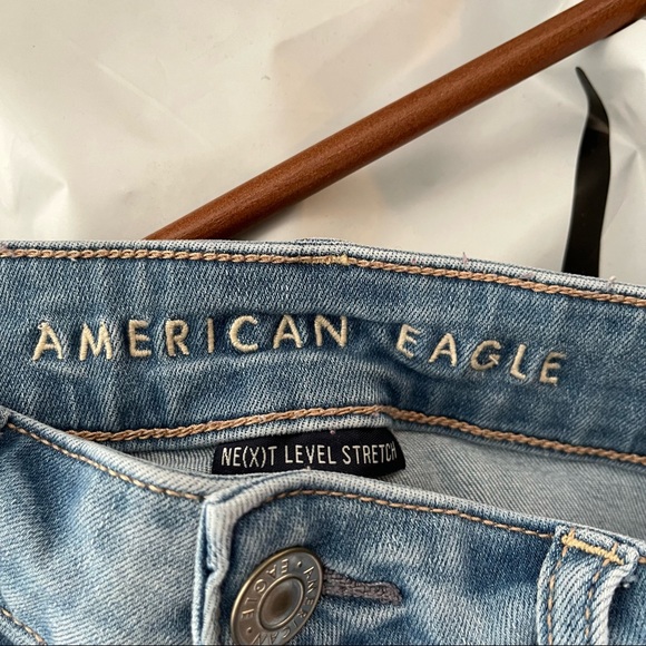 American Eagle Hi-Rise Shortie Cutoff Jean Shorts - Picture 3 of 7